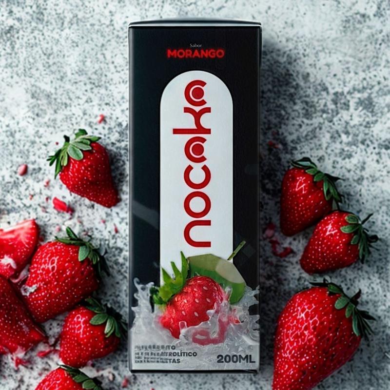 Kit 5 Água de Coco Nocoko Sabor Morango 200ml - Água de Coco